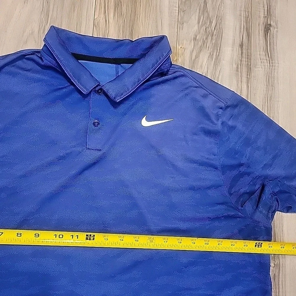 Nike‎ Golf Polo Shirt Mens XXL Blue Dri Fit Standard Fit